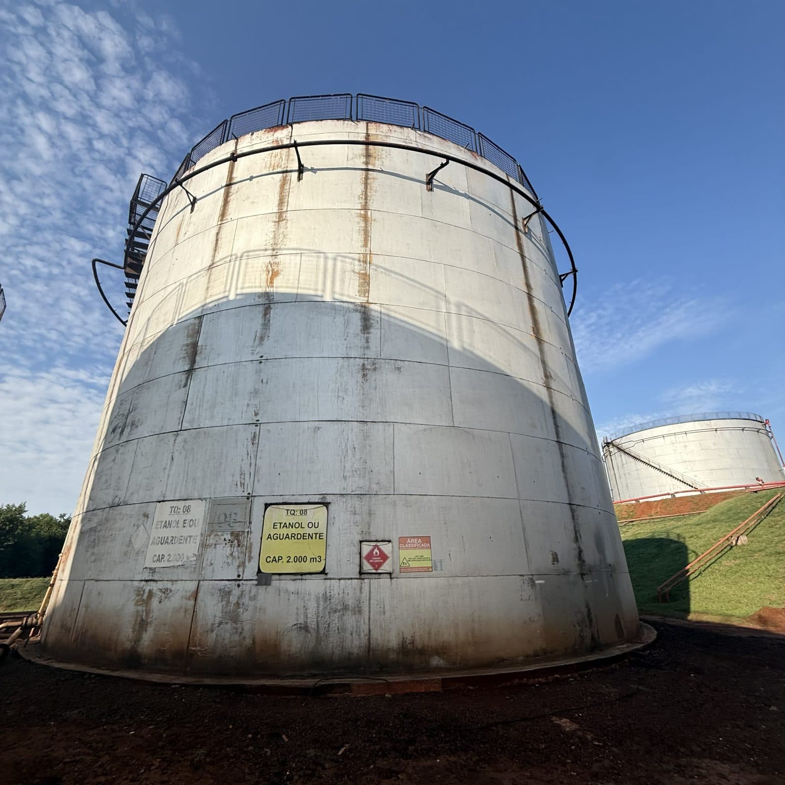 Inspeção de tanques metálicos NR-13: tanque de armazenamento de etanol de 2.000 m³